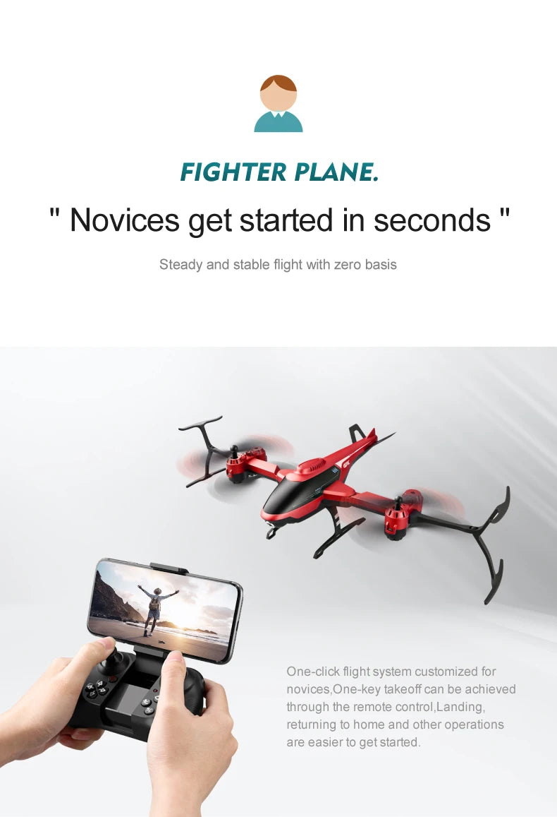 4DRC V10 Mini Drone, FIGHTER PLANE: Novices get started in seconds Steady and stable
