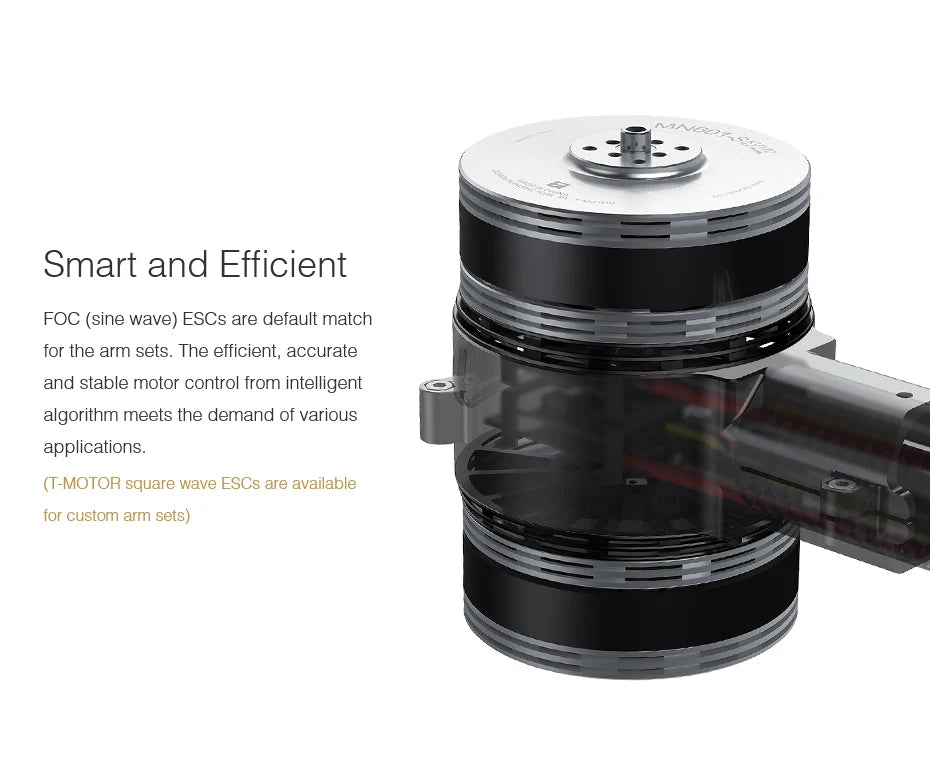 T-motor Coaxial X-U8II Arm Set - Coaxial Drone Turn-key system for Industrial Drone(U8 II Motor + Alpha 60A FOC ESC + Prop) 8 T-motor Coaxial X-U