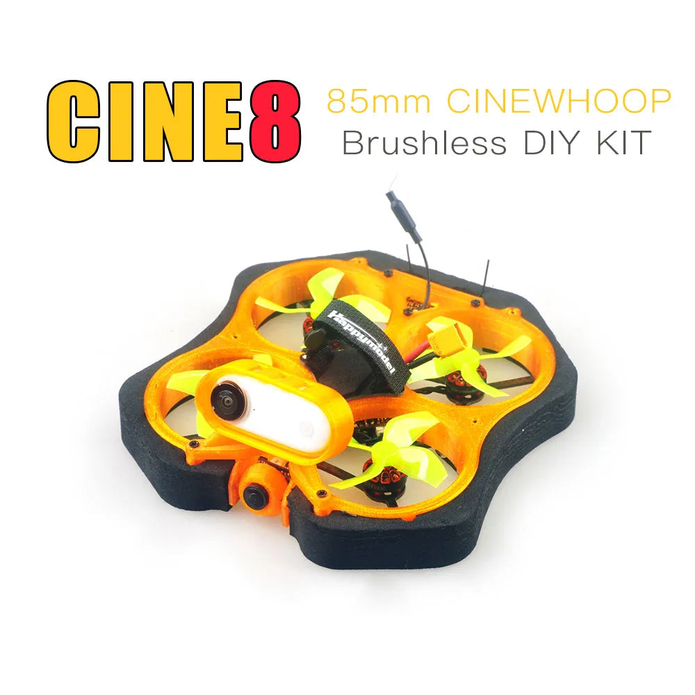 HappyModel CINE8 - CrazyF411 PRO 20A 400mW Caddx ANT 1200TVL EX1202.5 KV8000 2-3S 85mm Brushless Cinewhoop FPV DIY KIT Drone 9 HappyModel CINE8, 85mm CINEWHOOP HINE8 Brushless DIY KIT Kap
