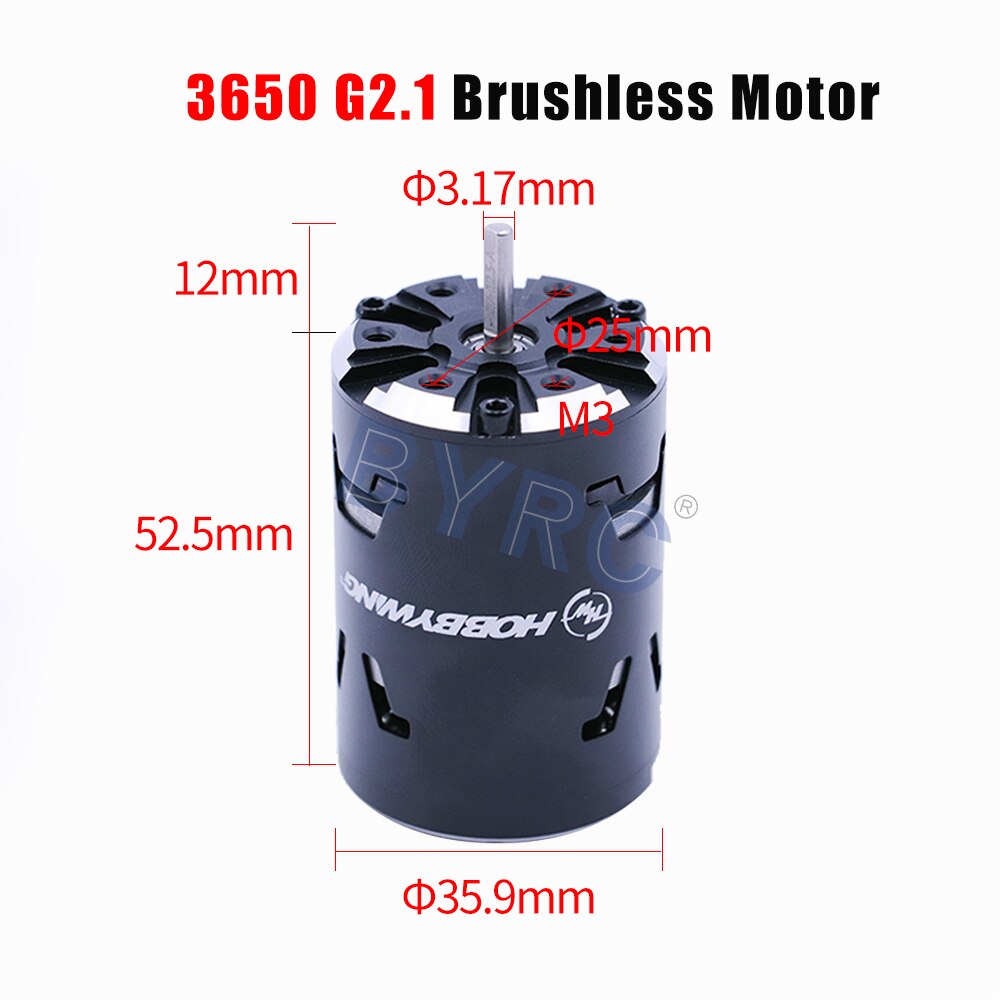 3650 G2.1 Brushless Motor 03.17mm 12mm Ib23mm M2