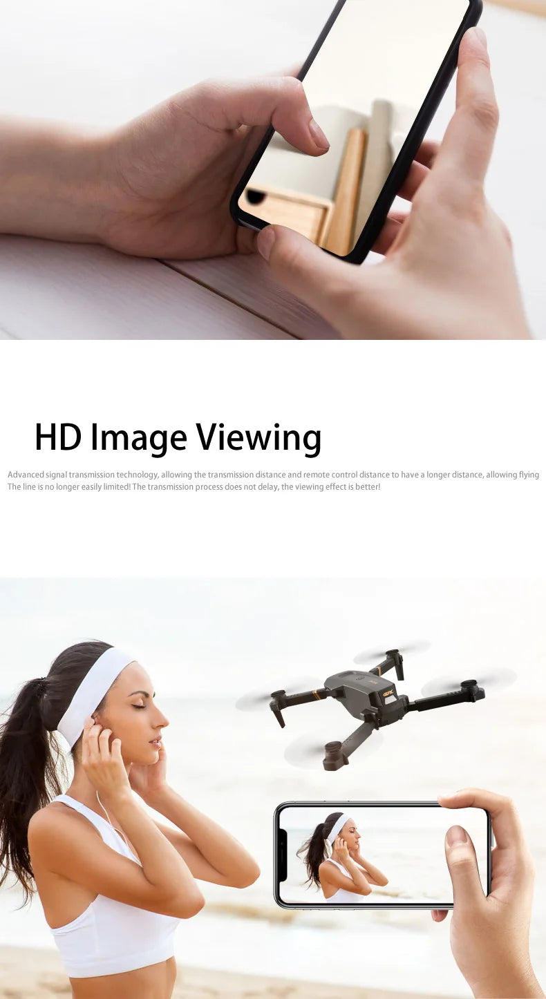 4DRC V4 RC drone, HD Image Viewing Advanced signal transmission technology; allowing the transmission distance and remote control distance to