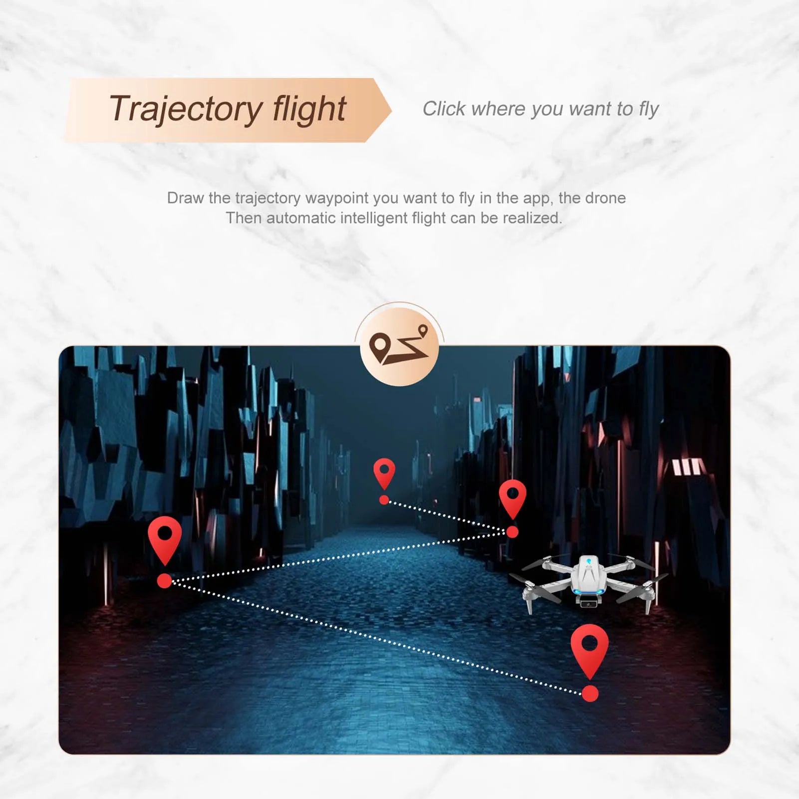 S89 Drone, the drone then automatic intelligent flight can be realized . click where you