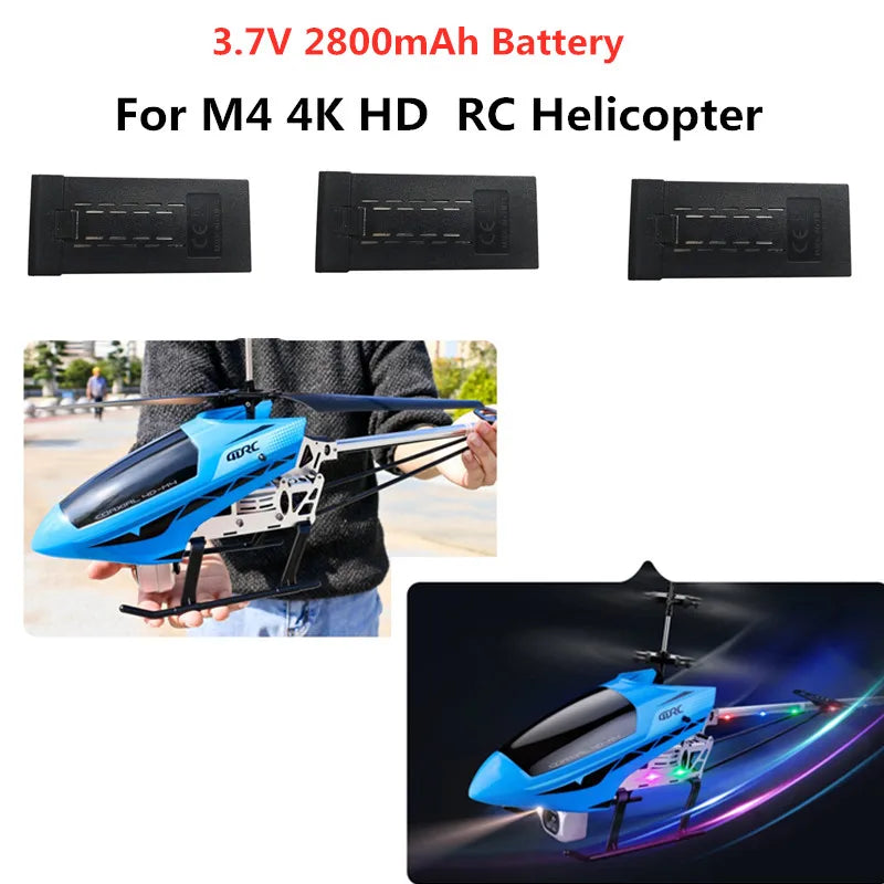 4DRC M4 RC Helicopter, 3.7V 280OmAh Battery For M4 4K HD RC Helicopter