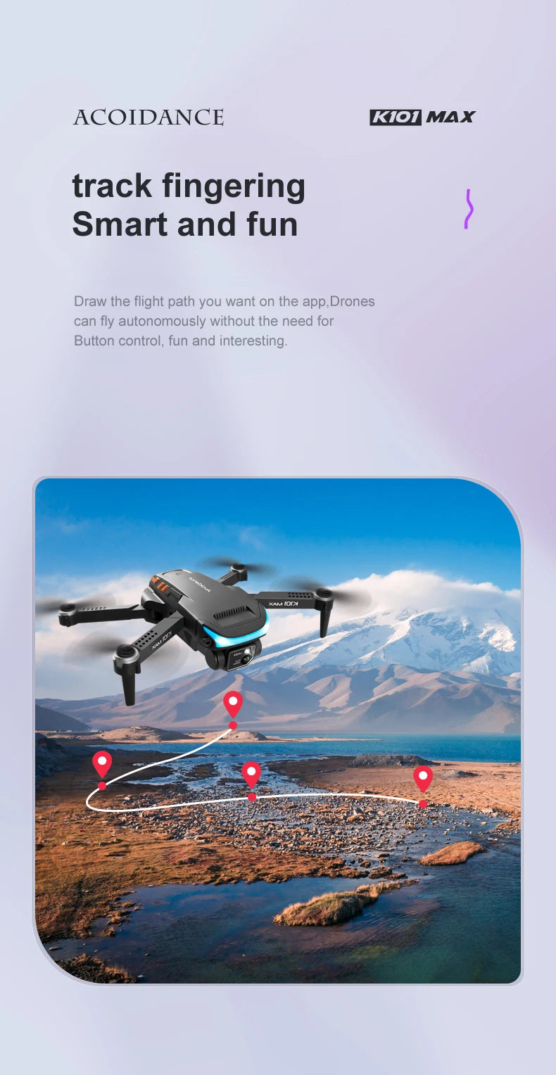 K101 Max Drone, drones can fly autonomously without the need for button control .