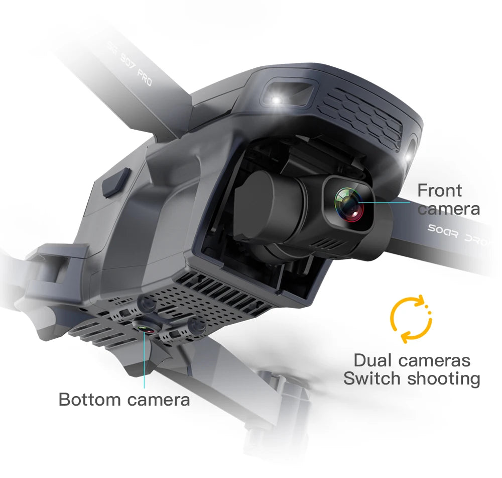 SG907 MAX Drone, Front camera Dual cameras Switch shooting Bottom camera 4 8 Soc3