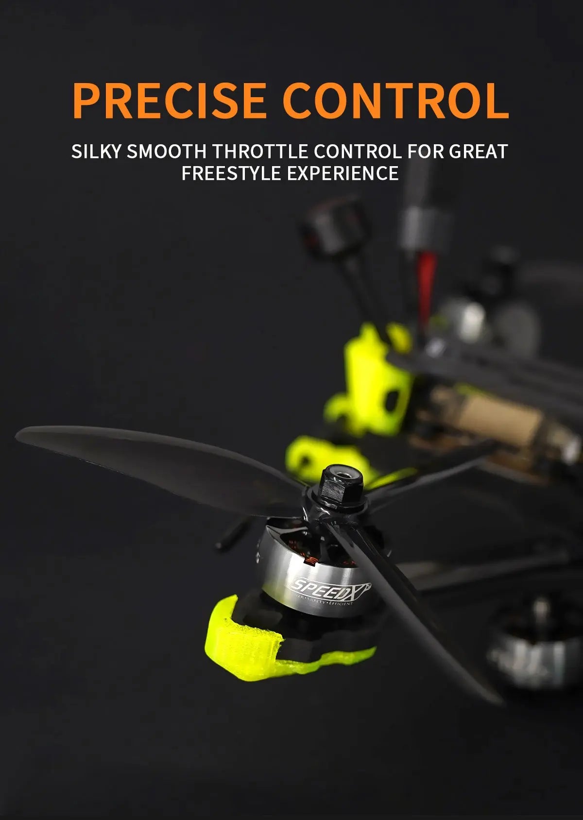 GEPRC SPEEDX2 Motor, PRECISE CONTROL SILKY SMOOTH THROTTLE CON
