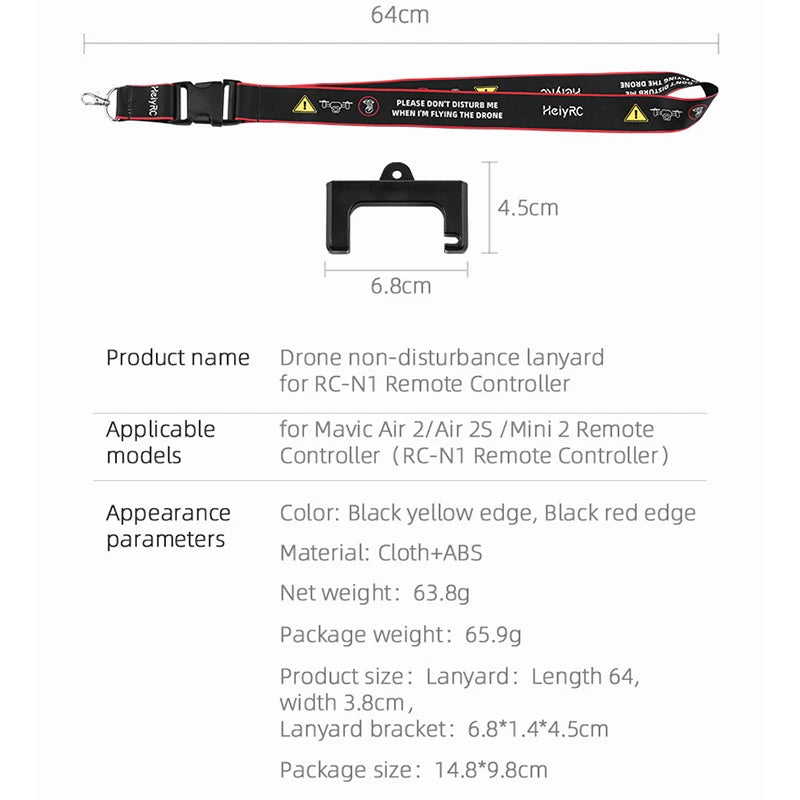 Remote Controller Neck Strap, lanyard for RC-NI Remote Controller Applicable for Mavic Air 2/