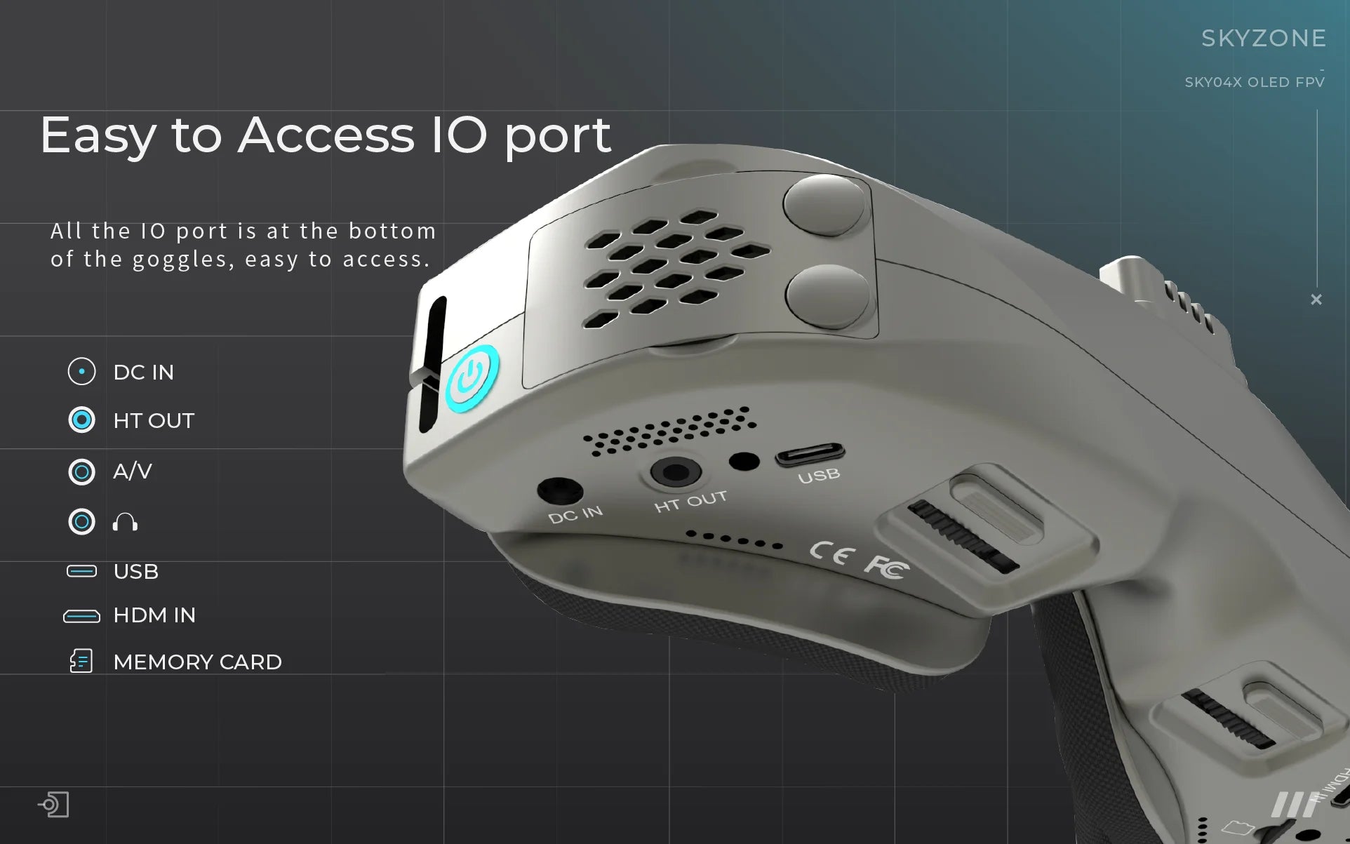 SKYZONE 04X V2 FPV Goggles - OLED 5.8G 48CH Steadyview Receiver 1280X960 DVR FPV Goggles with Head Tracker Fan for RC Airplane Racing FPV Drone 14 SKYZONE 04X V2 FPV Goggles SPECIFIC