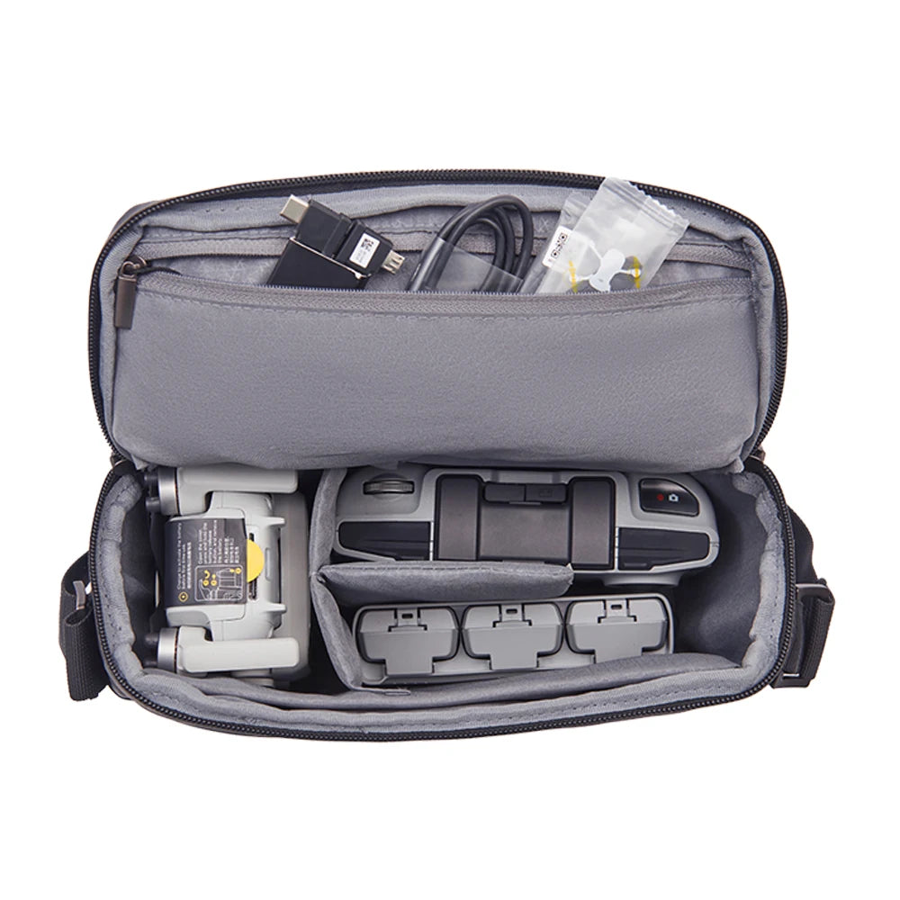 for DJI Mini 4 Pro Shoulder Bag Storage, thanks to the internal partition design, the shoulder bag can accommodate Mavic Mini 2/Mini