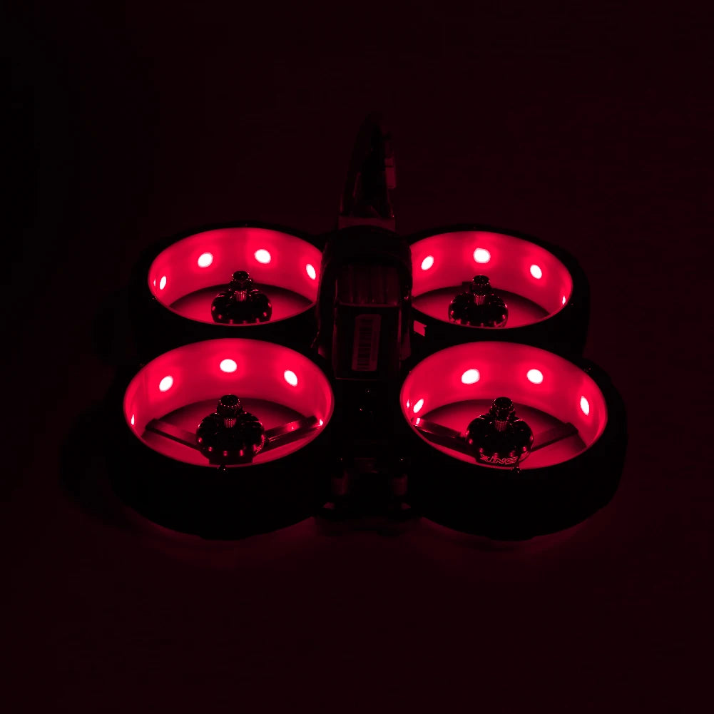 4pcs iFlight Programmable RGB 9 LED lights, RGB color can be adjusted through the flight controller, Raspberry Pi, Arduino, etc., and