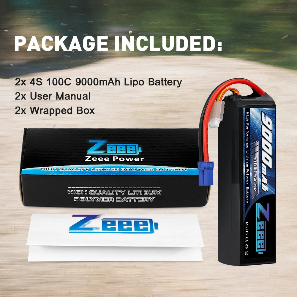 1/2units Zeee 14.8V Lipo Battery, Superior Japan and Korea Lithium Polymer raw materials