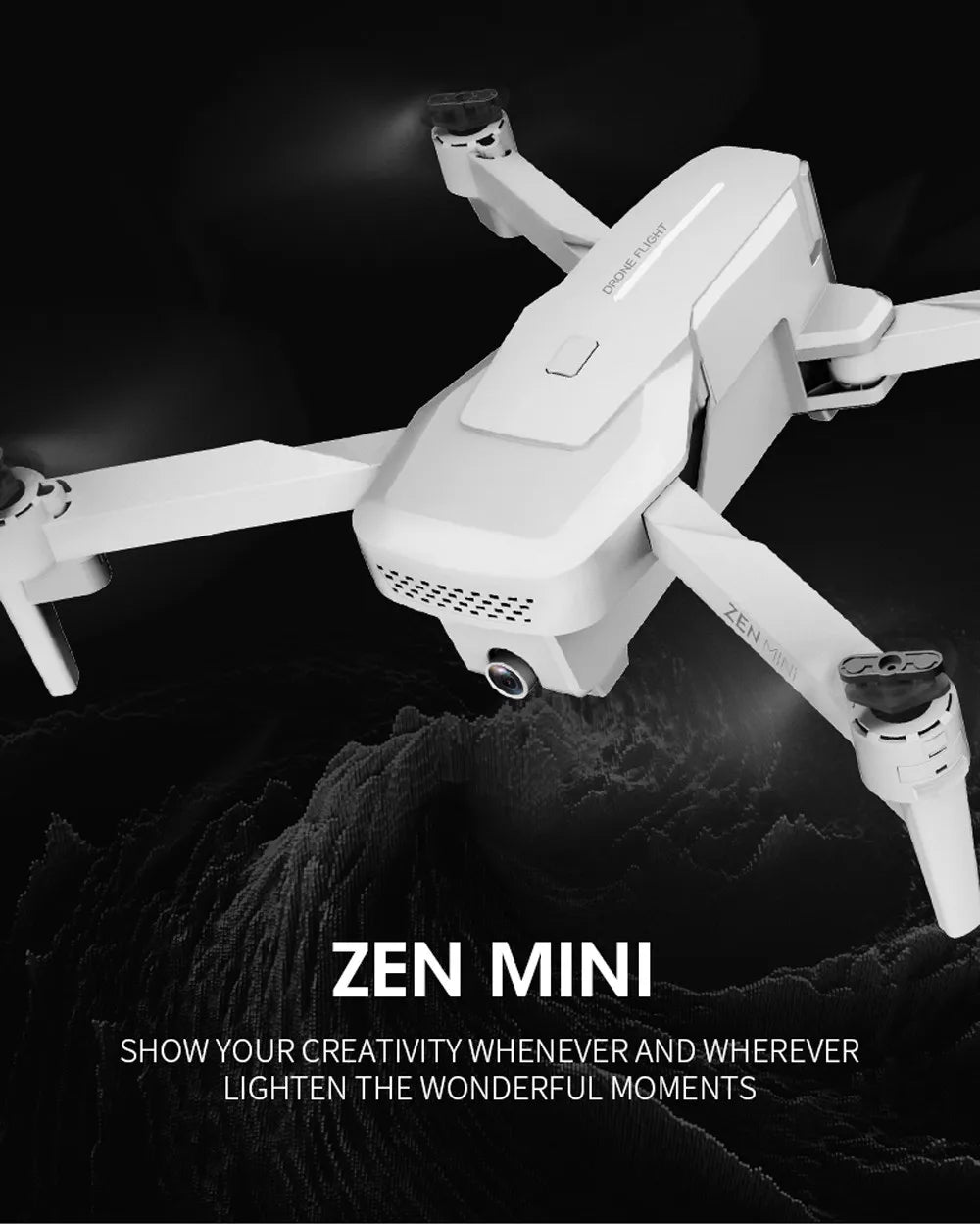 Visuo XS818 GPS Drone, ZEN MINI SHOW YOUR CREATIVITY WHENEVERAND WHEREVER L