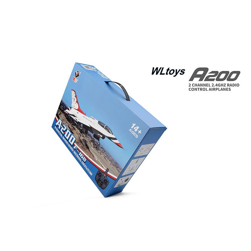 WLtoys A200 Rc Plane, Adopt efficient pneumatic shape design, ensure good stability, maneuverability and sliding performance .