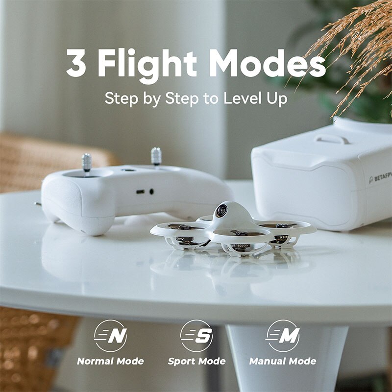 BETAFPV Cetus Pro FPV Kit, 3 Flight Modes by Step to Level Up Fs) Normal Mode Sport Mode Manual Mode Step