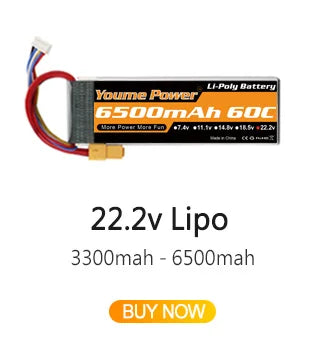 1/2PCS Youme 22.2V 6S Lipo Battery, Li-Poly Vattery YounePower GSOLMAl GoC A