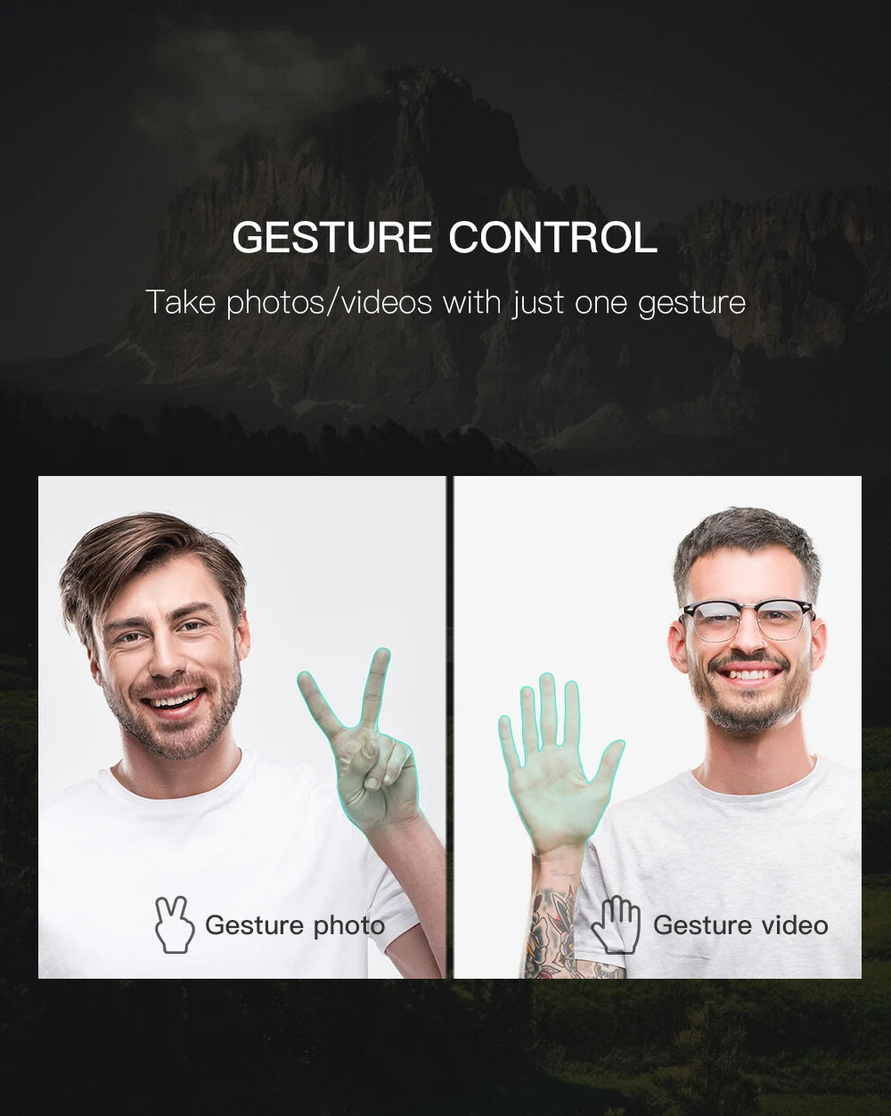 G108 Pro MAx Drone, GESTURE CONTROL Take photos/videos with just one gesture Gesture photo