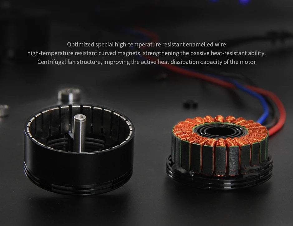 T-motor V505-S KV260 12S 8.7KG Thrust Powerful Outrunner Brushlees Motor for UAV Drone Helicopter 9 T-motor, high-temperature resistant enamelled wire curved magnets, strengthening the passive heat-resistant