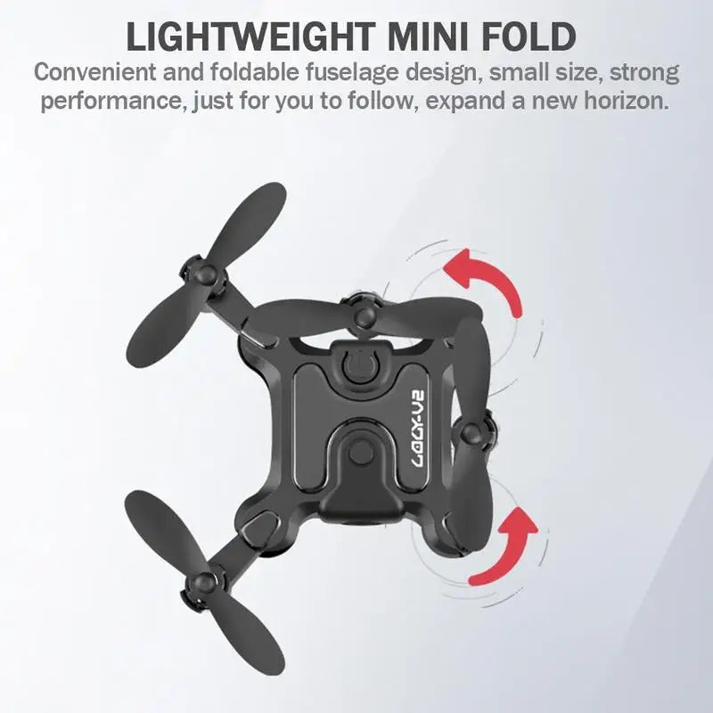 Mini Drone, lightweight mini fold convenient and foldable fuselage design; small strong performance