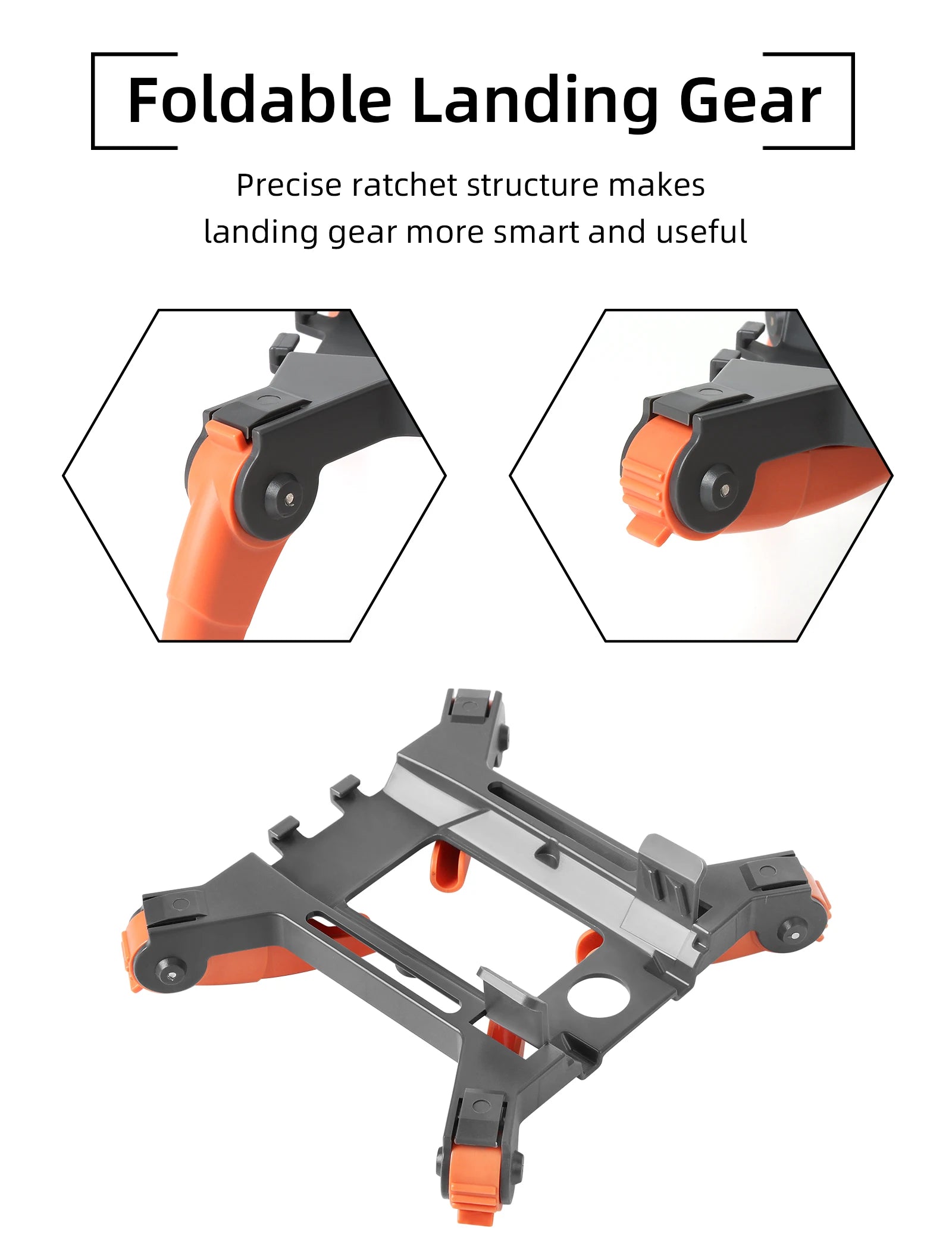 Extended Landing Gear for DJI Mavic 3 Support Protector Extension Replacement Fit for DJI Mavic 3 drone Accessories 14 Foldable Landing Gear Precise ratchet structure makes landing gear more smart