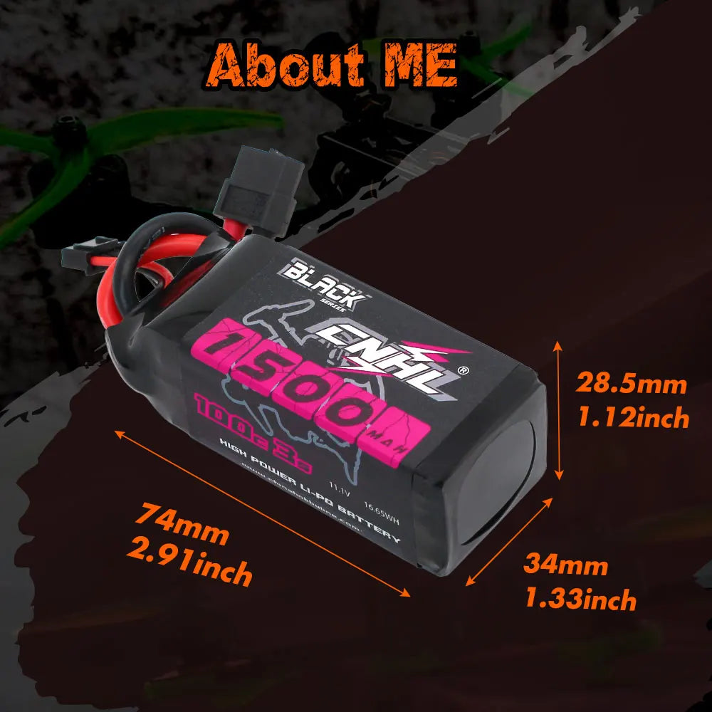 CNHL RC 2S 4S 5S 6S Lipo Battery for FPV Drone, Abcut ME 28.Smm 1. 12inch 34mm 1.33inch BiAEk Q