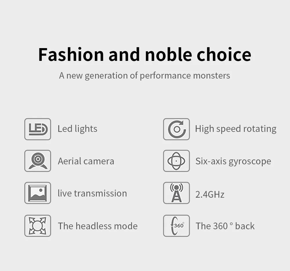 HGRC 2.4G Mini Watch RC Drone, new generation of performance monsters LED Led lights High speed rotating Aerial camera Six-