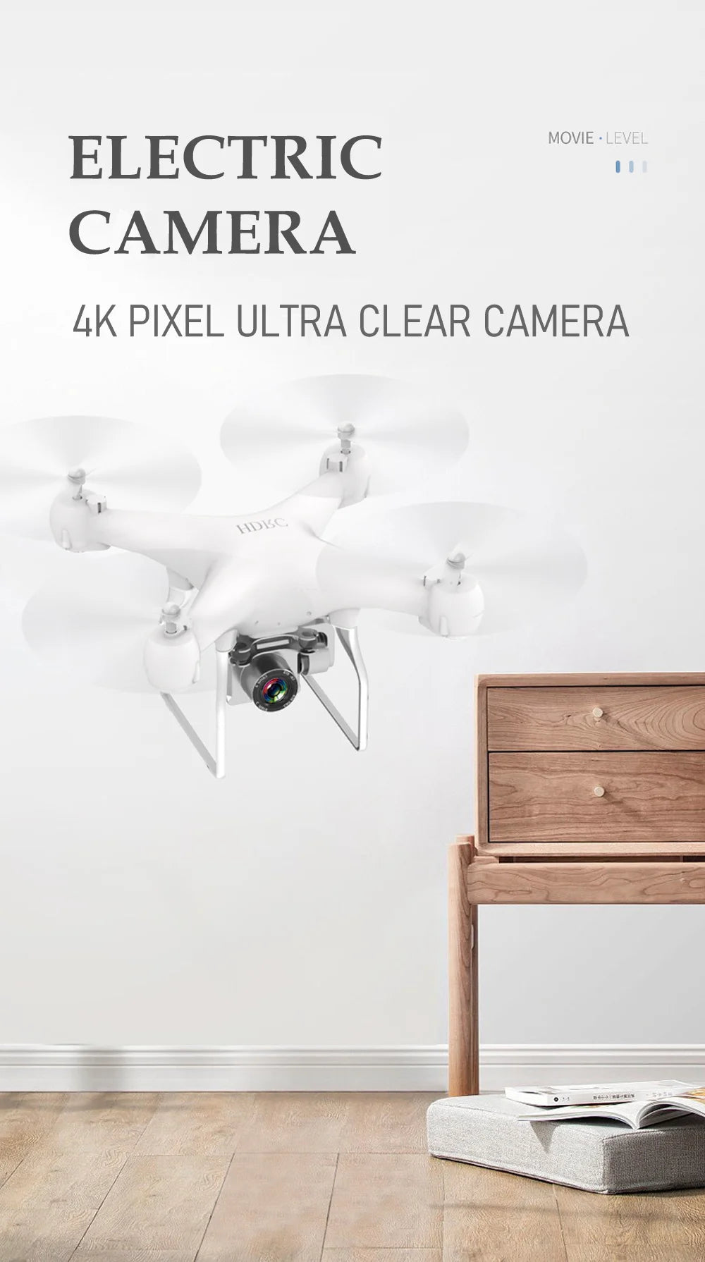 RC Drone FPV Quadcopter UAV with ESC Camera 4K HD Profesional Wide-Angle Aerial Photography Long Life Remote Control Helicopter 29 RC Drone, level electric camera 4k pixel ultra clear camera 1i(