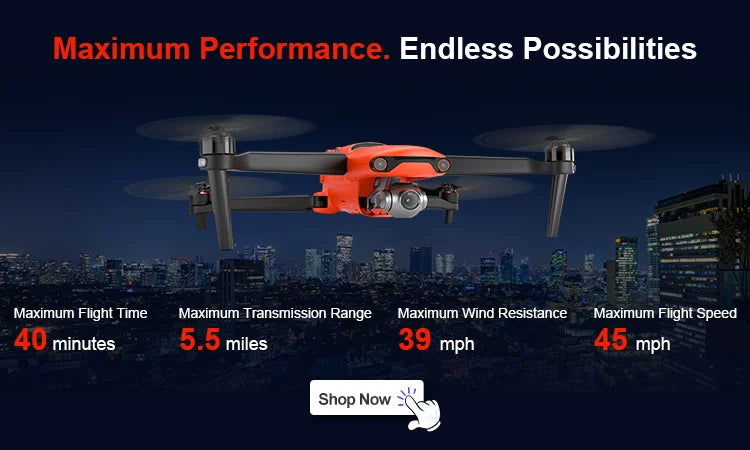 Autel evo II - 20km long range transport agricultura aircraft gps 8k camera 1080p 4k hd for drone uav quadcopter Professional Camera Drone 7 Autel evo II, Shop Now. Endless Possibilities Maximum Flight Time Maximum Transmission Range Maximum Wind Resistance Maximum