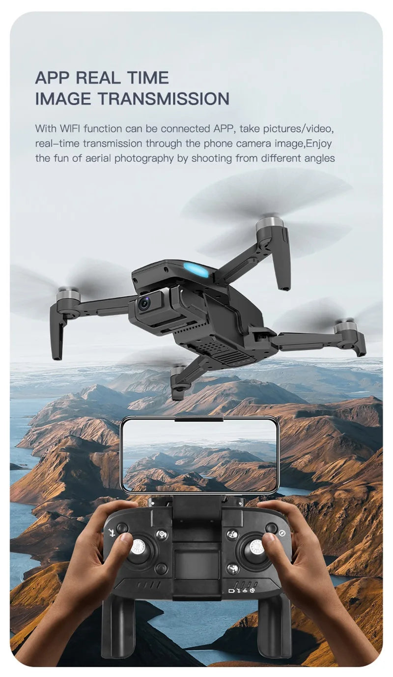 H851 GPS Drone - 4K HD Dual Camera Wifi Fpv 2-Axis RC Helicopter Height Hold Headless Mode Professional Foldable Quadcopter RC Toy Professional Camera Drone 32 H851 GPS Drone, APP REAL TIME IMAGE TRANSMISSION With WIFI function can be connected