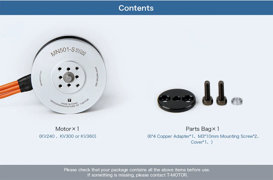 T-Motor MN501-S KV240 5.3KG Thrust Brushless Electrical Motor Navigator Series For Multicopter Aircraft RC Rotor Drones 21 T-Motor MN501