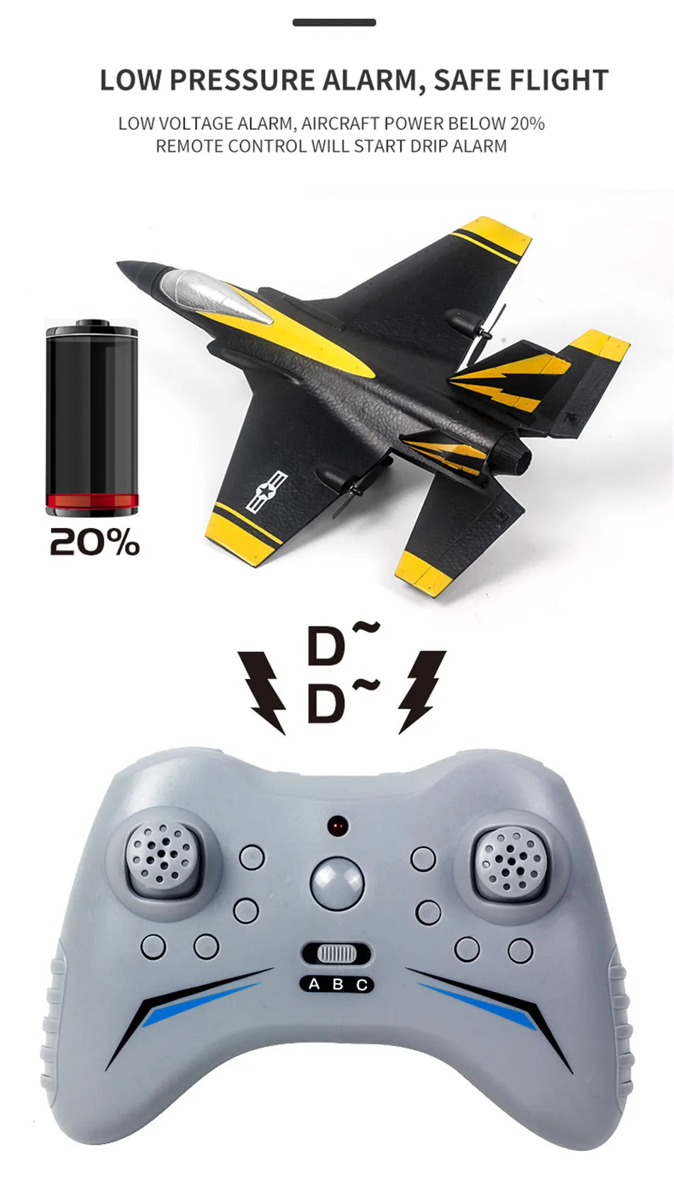 NEW Rc Plane F35 F22 Fighter, AIRCRAFT POWER BELOW 20% REMOTE CONTROL WILL START D
