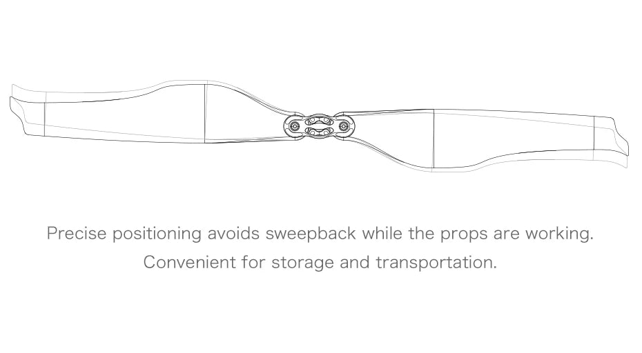 T-motor FA22.2x7.2 Folding Propeller, Props are positioned precisely to avoid sweepback . Convenient for storage and transportation