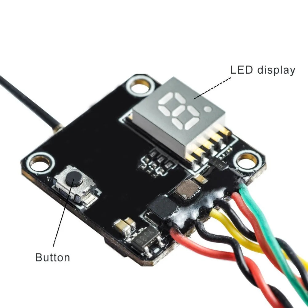 AKK NANo3/X5 VTX, built-in BEC: 5V camera @ under 300mA One button frequency and power