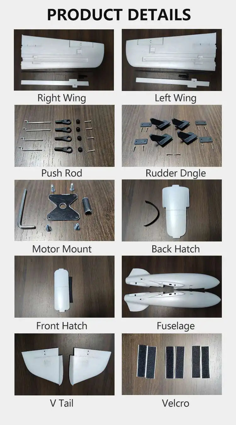 X-UAV Talon Pro, PRODUCT DETAILS Right Left Push Rod Rudder Dngle 0 Motor