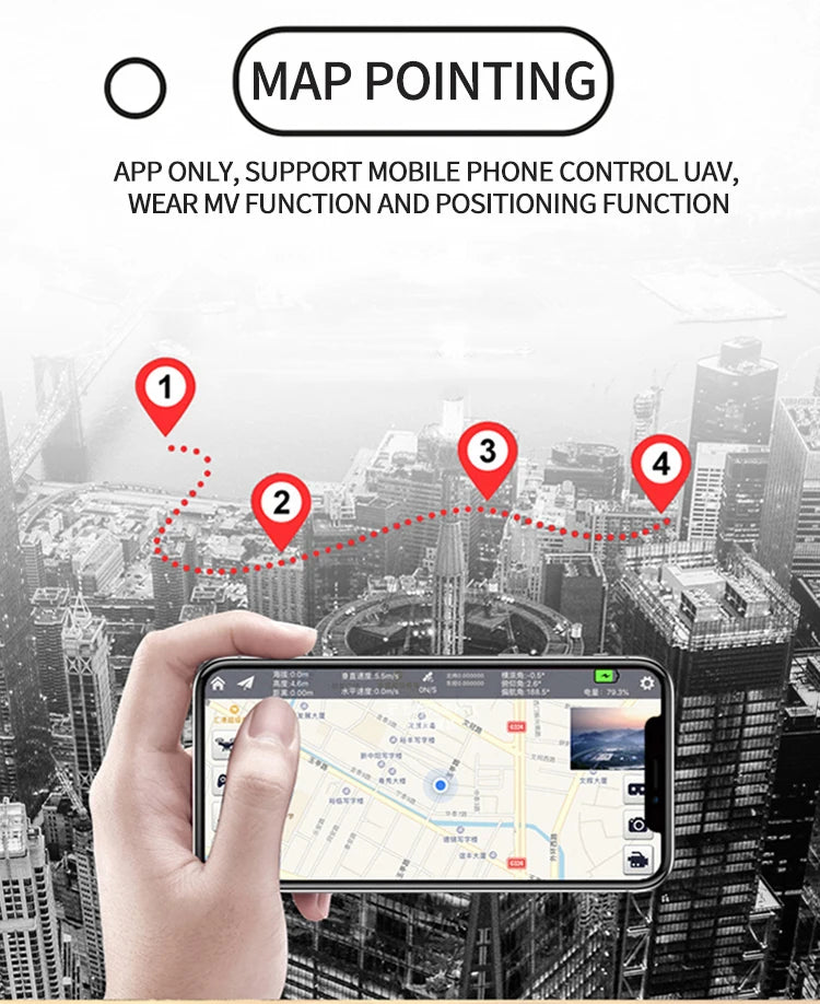 S167 Drone, MAP POINTING APP ONLY, SUPPORT MOBILE PHONE CONTRO