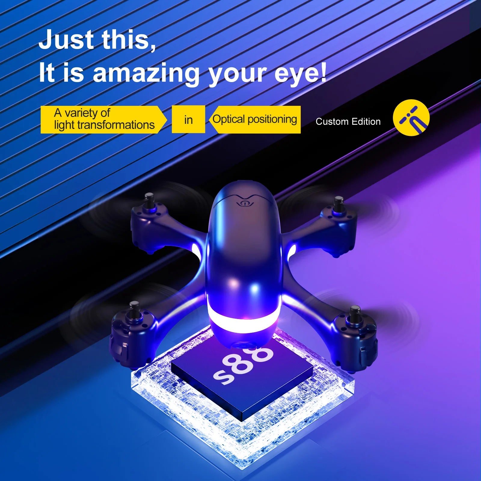 S88 Drone, it is amazing your eyel a variety of light transformations in