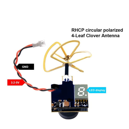 RHCP circular polarized 4-Leaf Clover Antenna GND