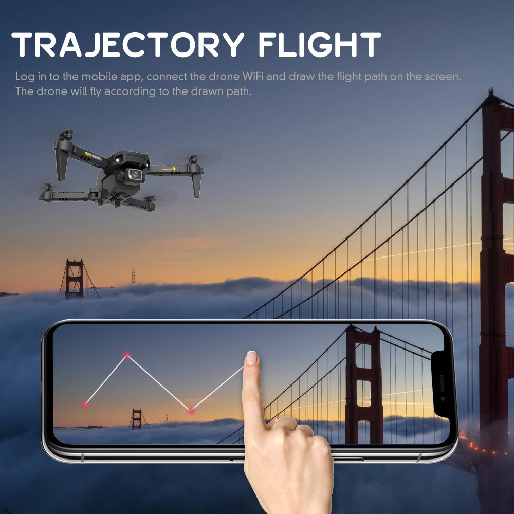 HJ78 Mini Drone, connect the drone WiFi and draw the flight path on the screen . the drone will fly according