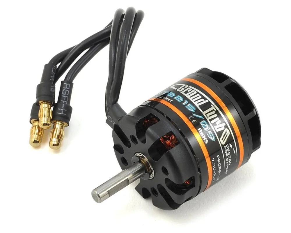 EMAX GT2215 GT2215/09 brushless motor, the GT2215/12 comes with 3.5mm male connectors installed . female connectors