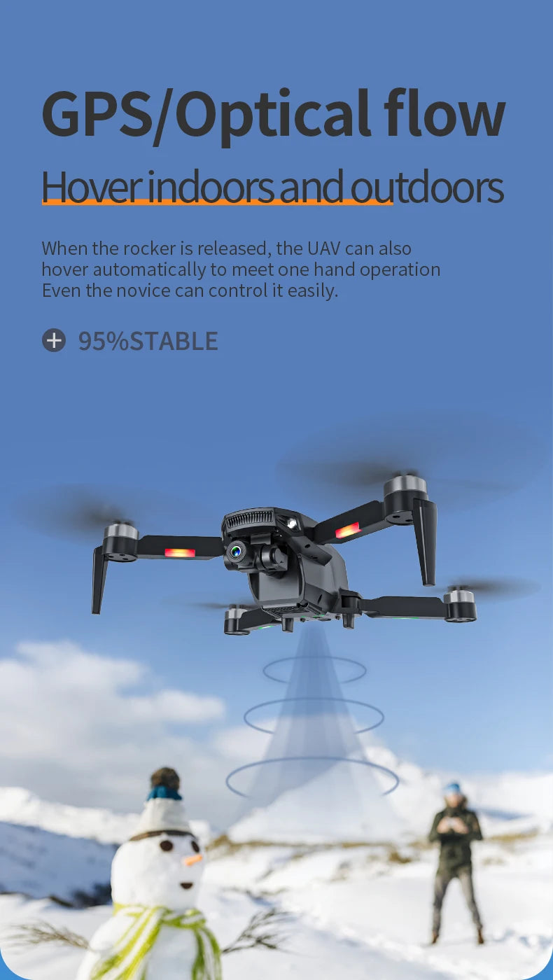 X2 Pro2 GPS Drone, the rocker can also hover automatically to meet one hand operation Even the novice can control it easily