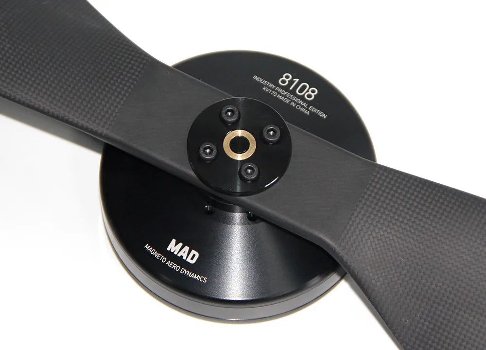 MAD 8108 IPE KV100 KV170 Brushless Drone Motor, Improved performance and efficiency with MAGNETO/AERO Dynamics technology in MAD 8108 Edition.
