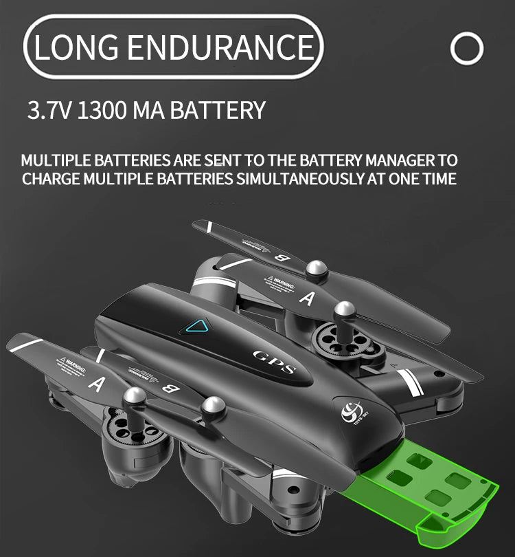 S167 Drone - 2020 New GPS Drone With 4K HD Camera 5G WIFI FPV RC Foldable Quadcopter Drone Flying Gesture Photos Video Helicopter Toy Professional Camera Drone 38 S167 Drone, LONG ENDURANCE) 3.7V 1300 MA BATTERY MUL