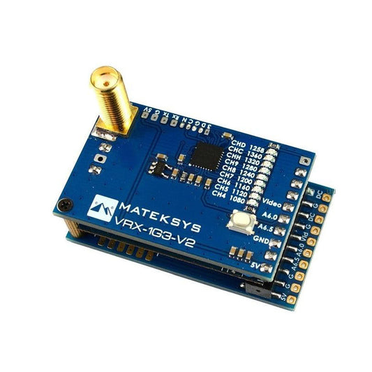 MATEKSYS VRX-1G3-V2 Receiver - 1.2Ghz 1.2g 9CH Wide band FPV Video Receiver for RC Drone Goggles Monitor Long range Matek System