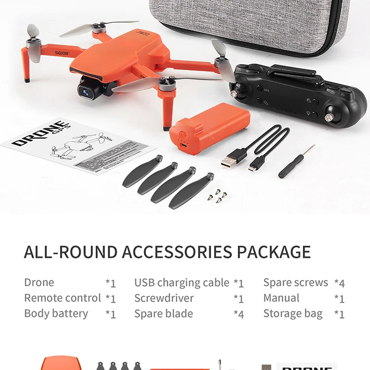 G108 Pro MAx Drone, SGioe ALL-ROUND ACCESSORIES PACKAGE Drone