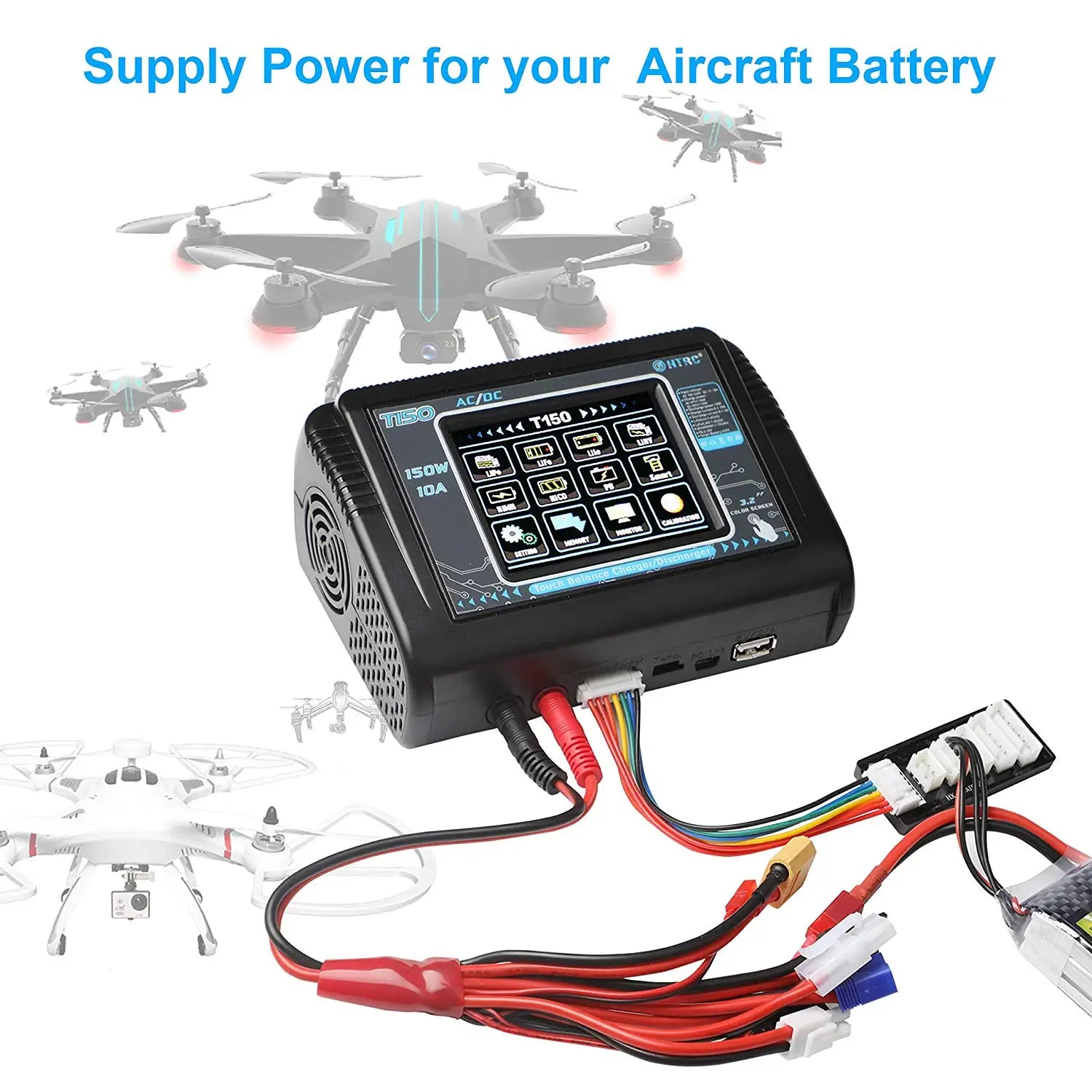 HTRC T240 Duo Lipo Charger, Aircraft Batteries Oitrc" 1s0w J0a .
