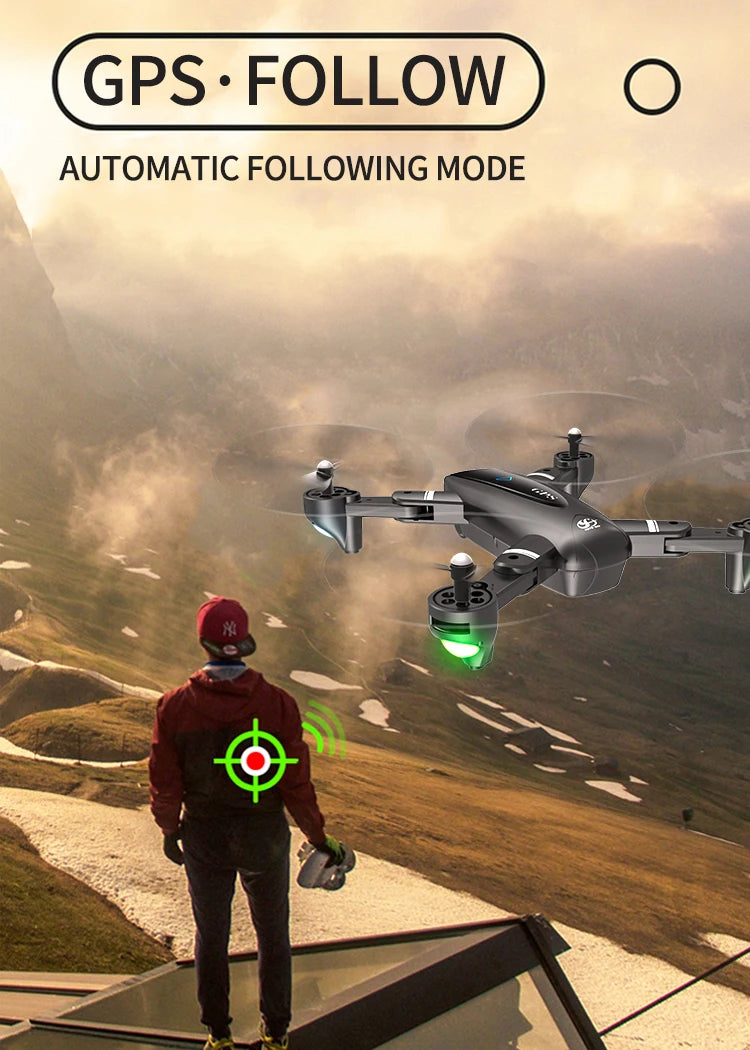 S167 Drone - 2020 New GPS Drone With 4K HD Camera 5G WIFI FPV RC Foldable Quadcopter Drone Flying Gesture Photos Video Helicopter Toy Professional Camera Drone 35 S167 Drone, GPS . FOLLOW AUTOMATIC .