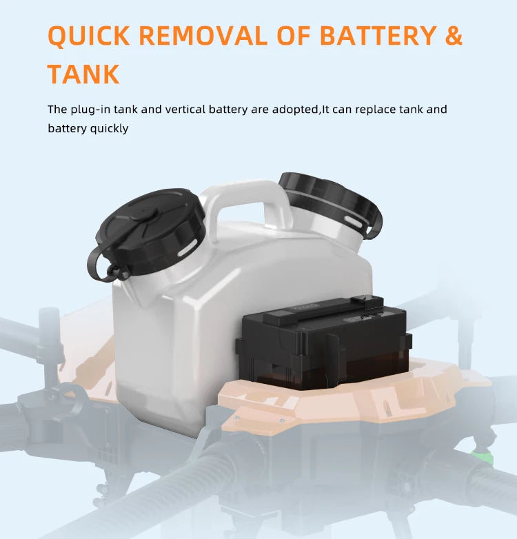 EFT G616 16L Agriculture Drone, QUICK REMOVAL OF BATTERY & TANK The plug-