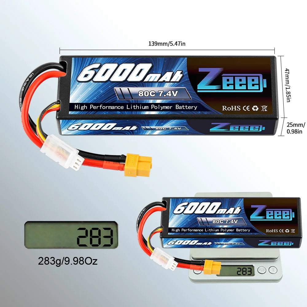 1/2Units Zeee LiPo Battery. 139mm/5.47in g0pbzas PPB 6 80@