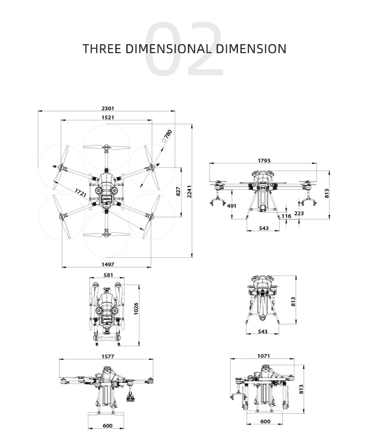 EFT G616 16L Agriculture Drone - 6 Axis 16kg 16L farming spraying system spreader sprayer drone compact with Hobbywing X8 JIYI K3A Pro FC, Skydroid T12 20 EFT G616 16L Agriculture Drone, EFT G616 6-Axis 16L Agriculture drone Specifications: Item Model