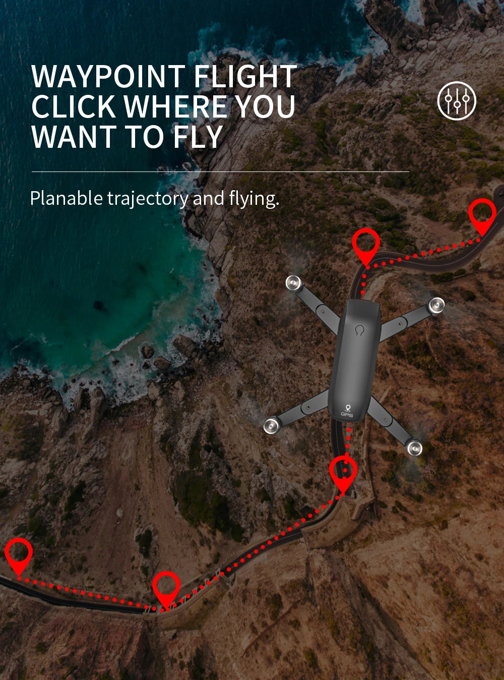 waypoint flight click where you want to fly planable trajectory and flying