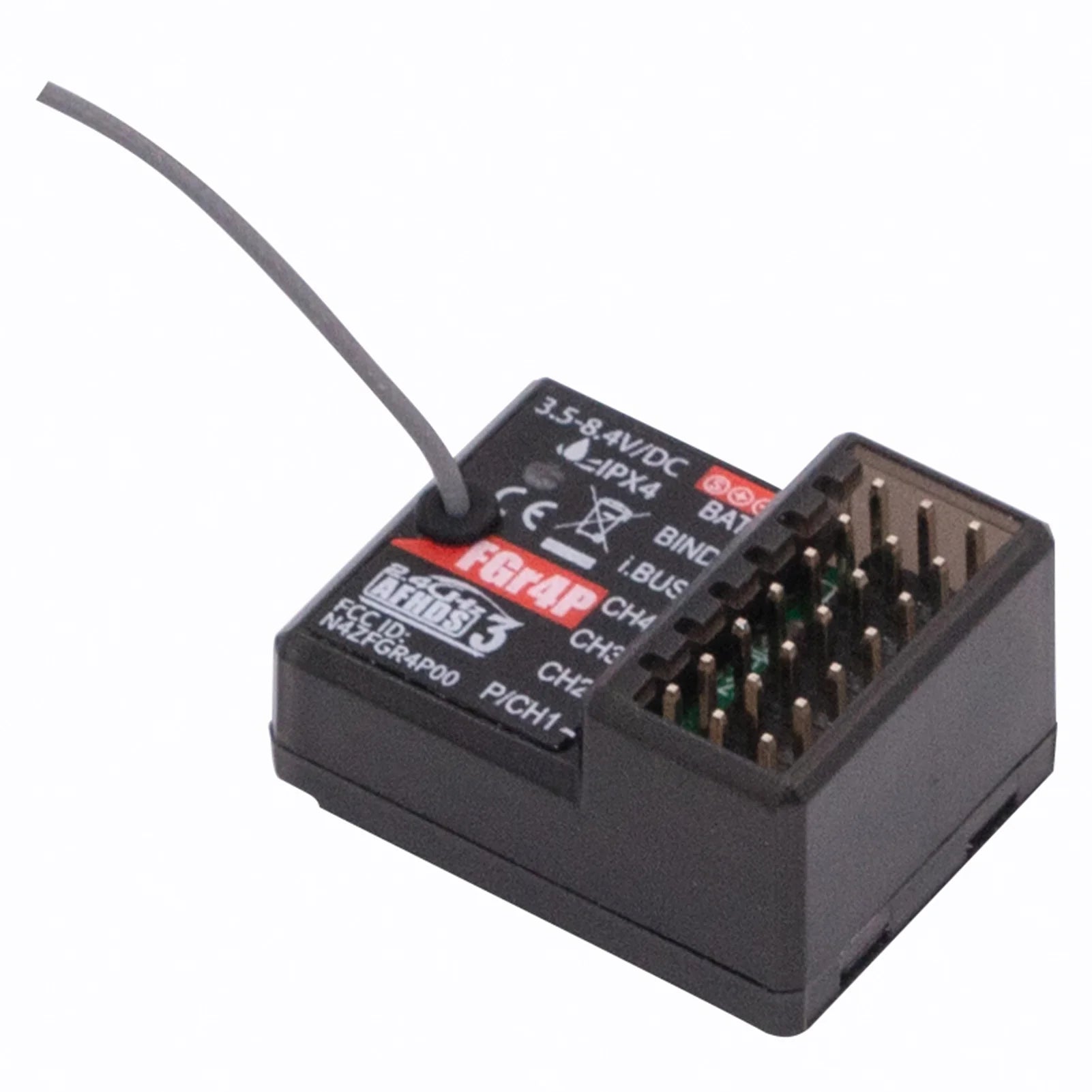 FlySky FGR4P 2.4GHz 4CH Receiver - AFHDS 3 PWM/PPM/I.bus/S.bus Output for FSG4P Transmitter RC Car Boat 17 FlySky FGR4P 2.4GHz 4CH Receiver, FGrap LBUS 0iin3 CH4 FGEFBR4P